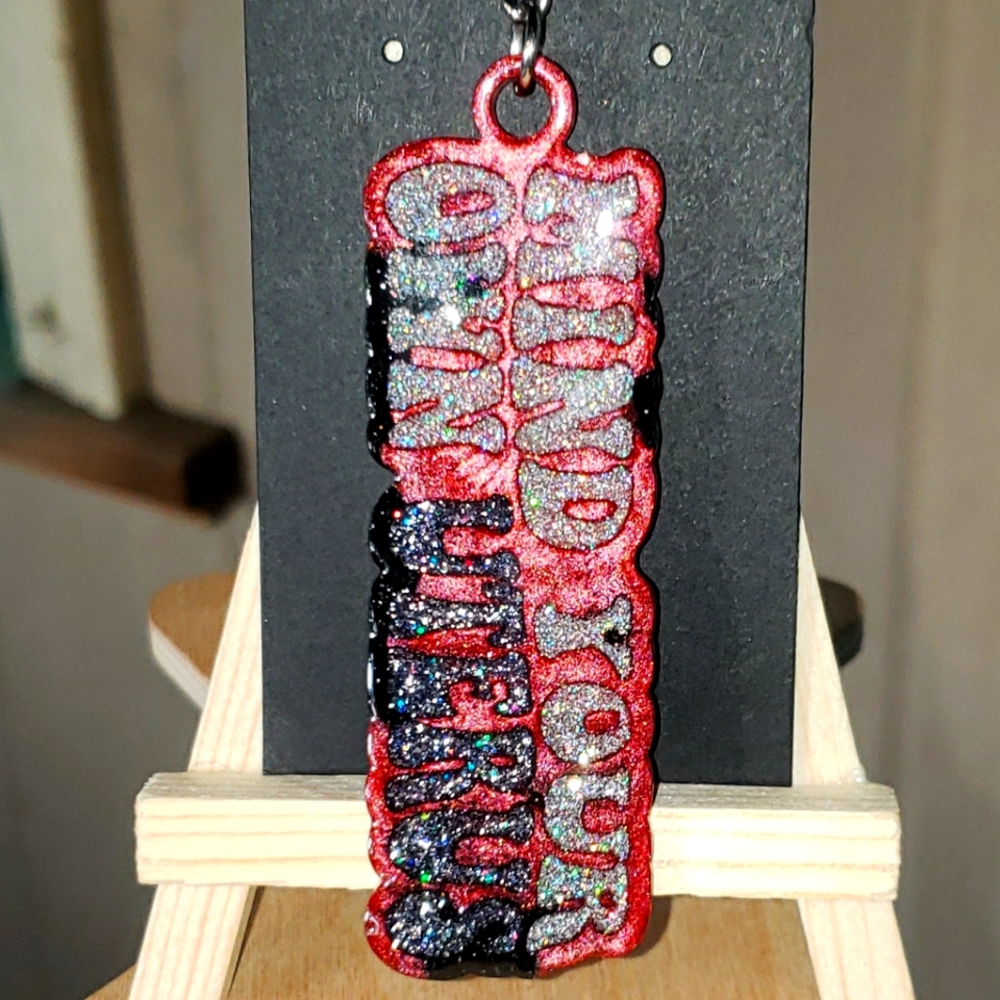 ❤🌺Mind Your Own Uterus Keychain/ Resin/ Handmade/Stainless Steel Keychain🌺❤